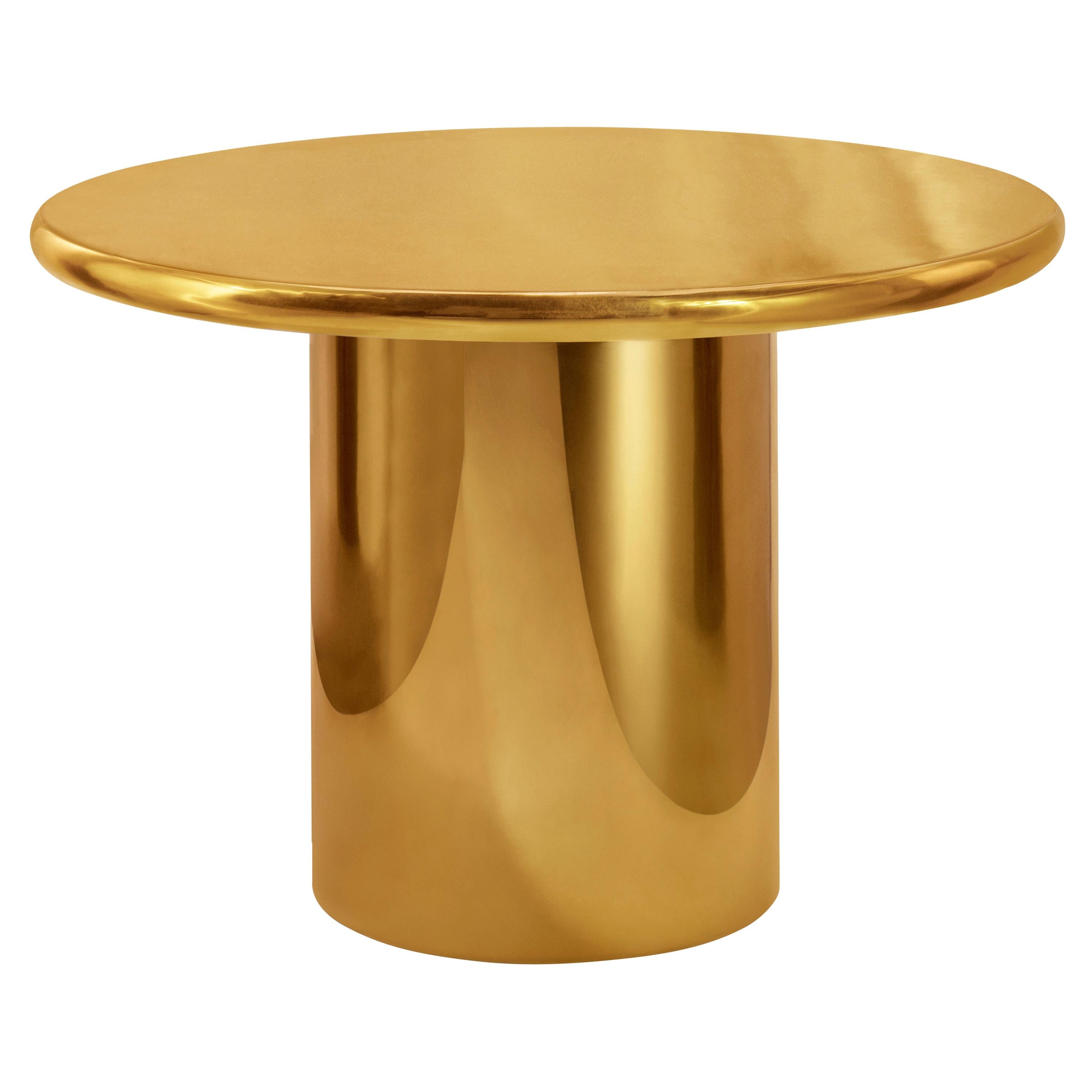 Coronum Large Gold Coffee Table by Artefatto Design Studio