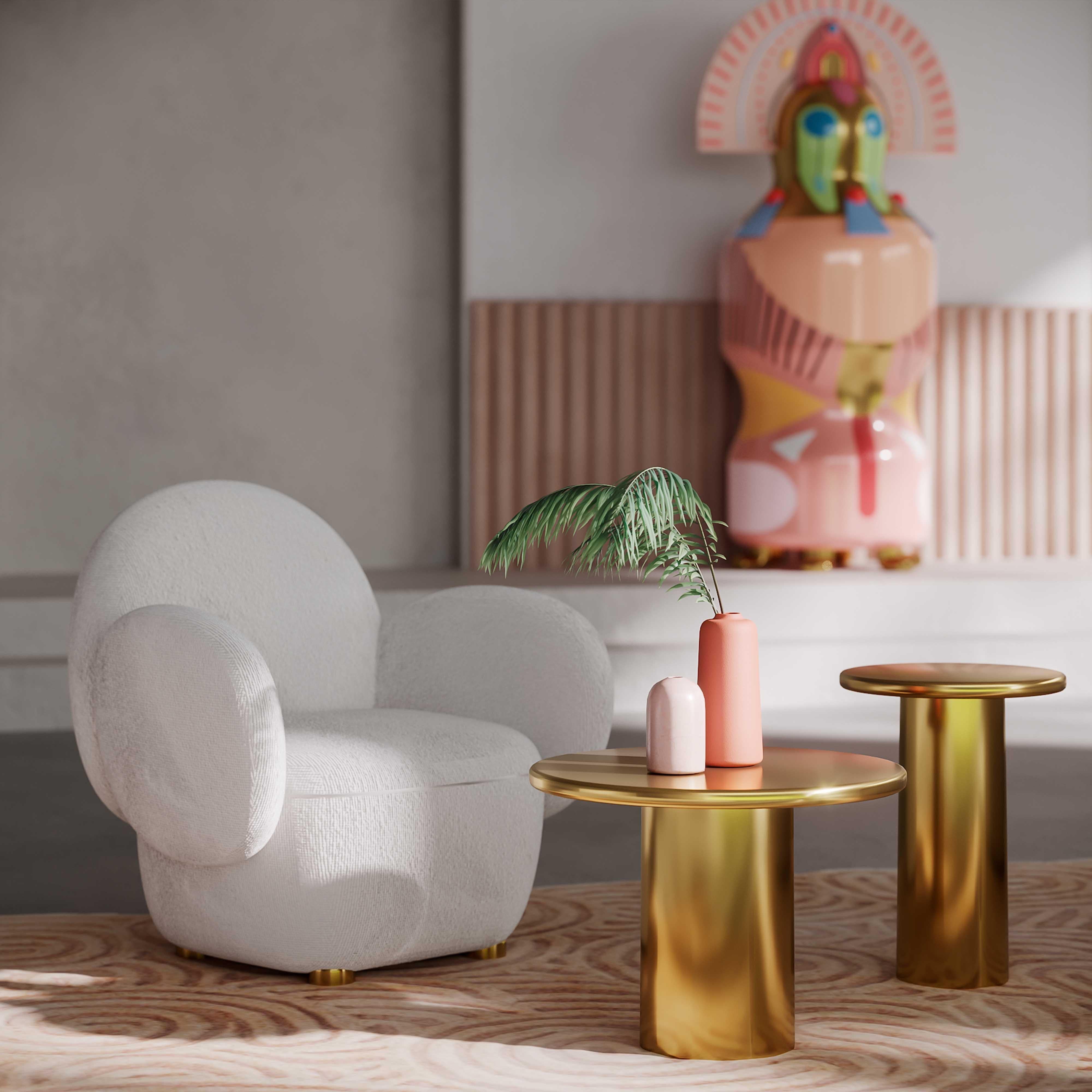 XXIe siècle et contemporain Coronum Grande table basse en or par Artefatto Design Studio en vente