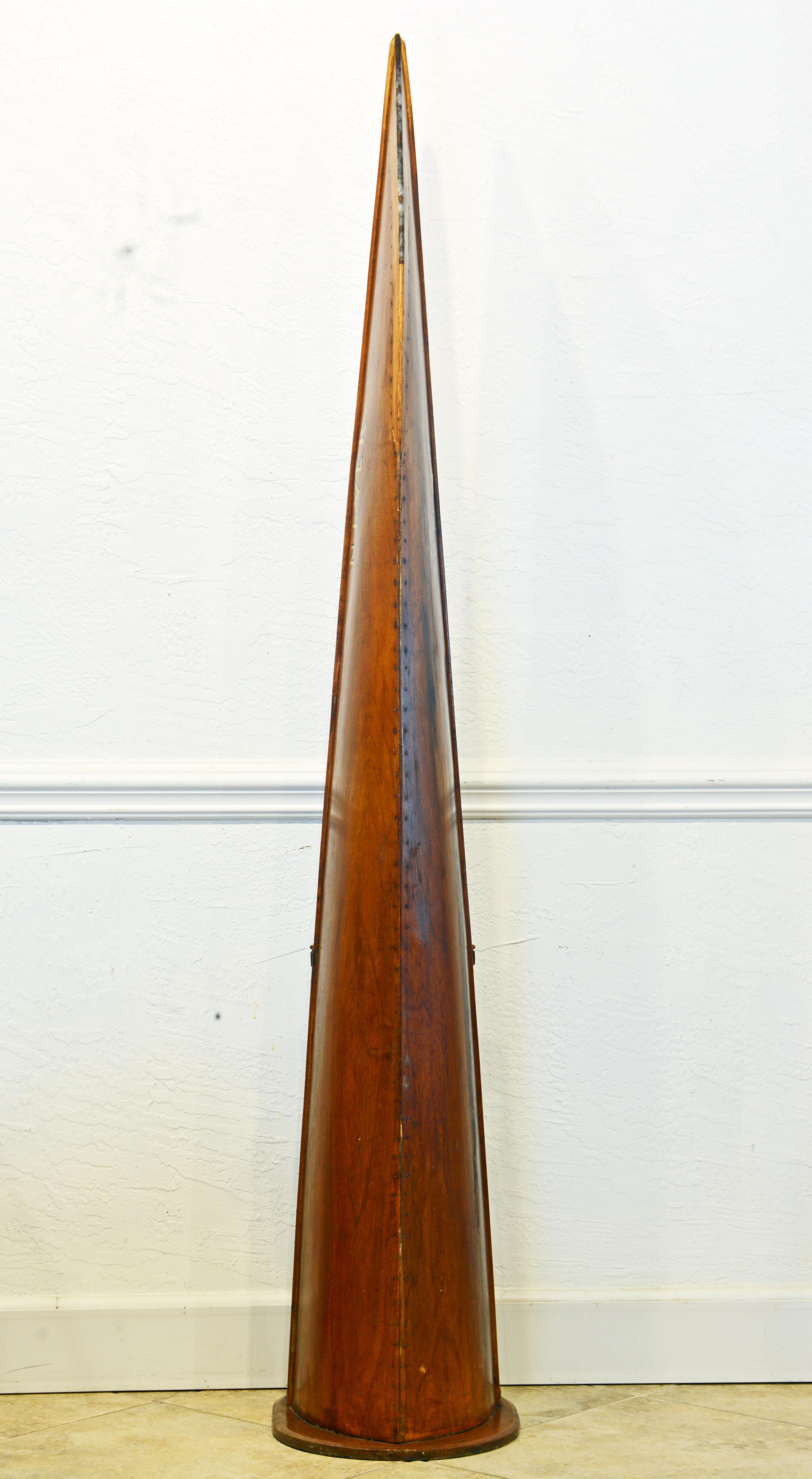 Sporting Art Corpus Christi College Mahogany Boat Sculpture and Umbrella Stand Cambridge 1926