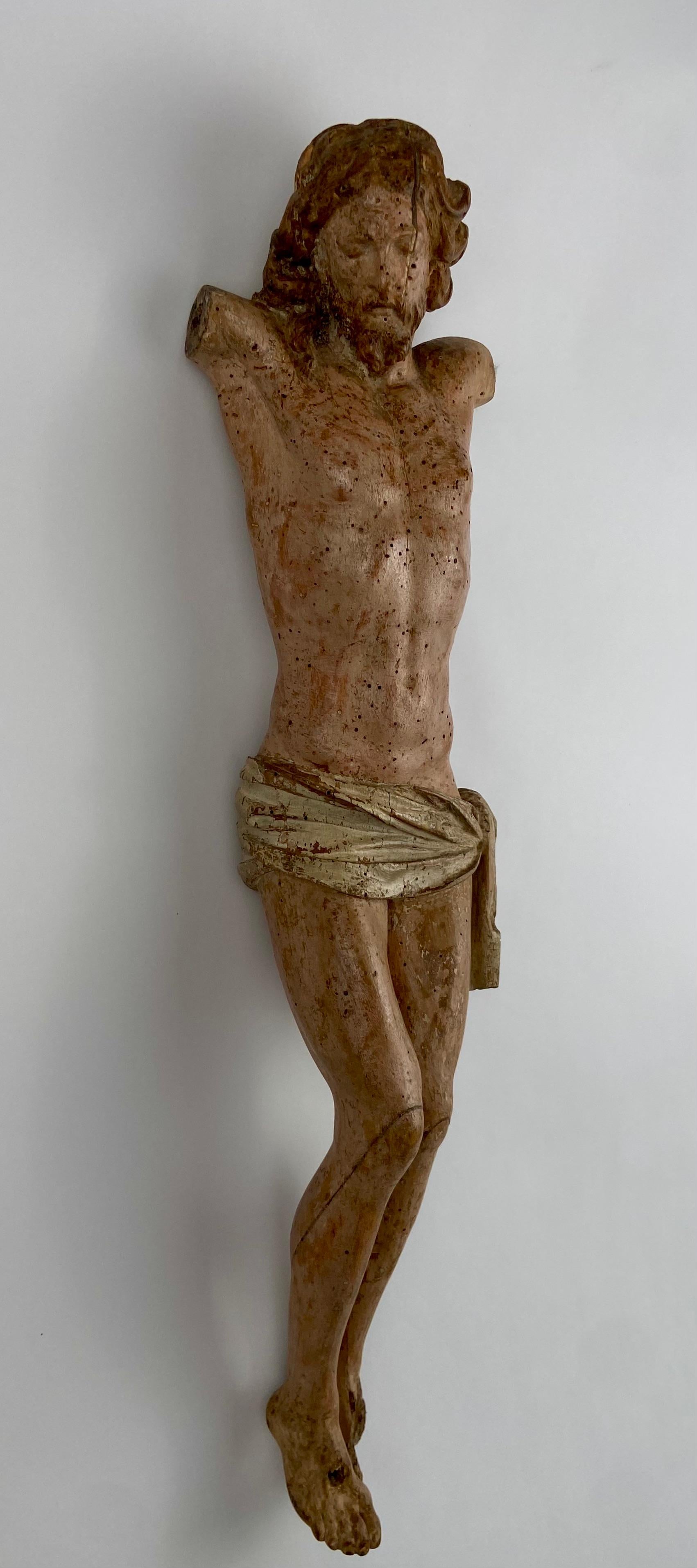 Early 18th Century Corpus Christi in limewood For Sale