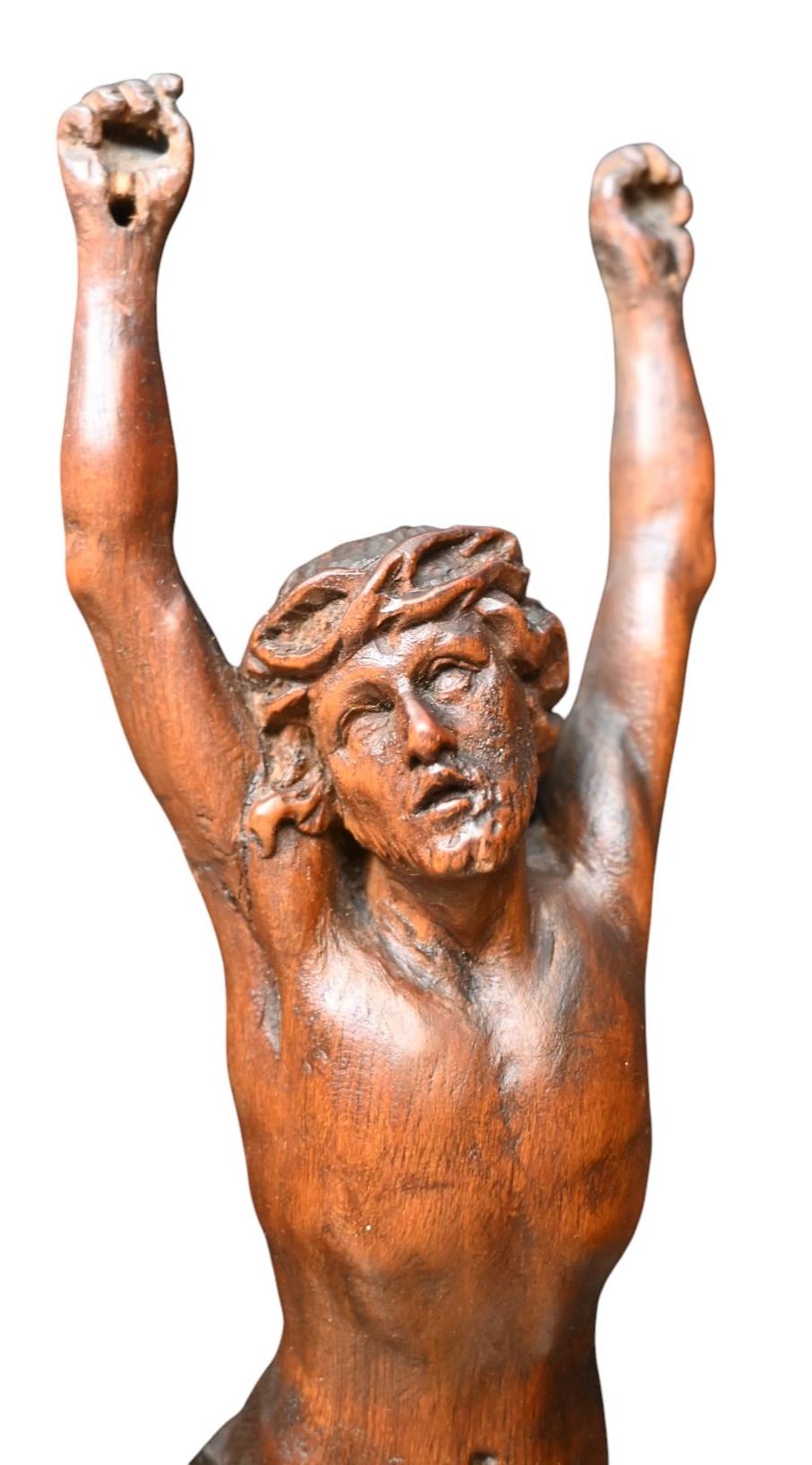 Folk Art Corpus of Christ in the Jansenist Style, 17th century For Sale