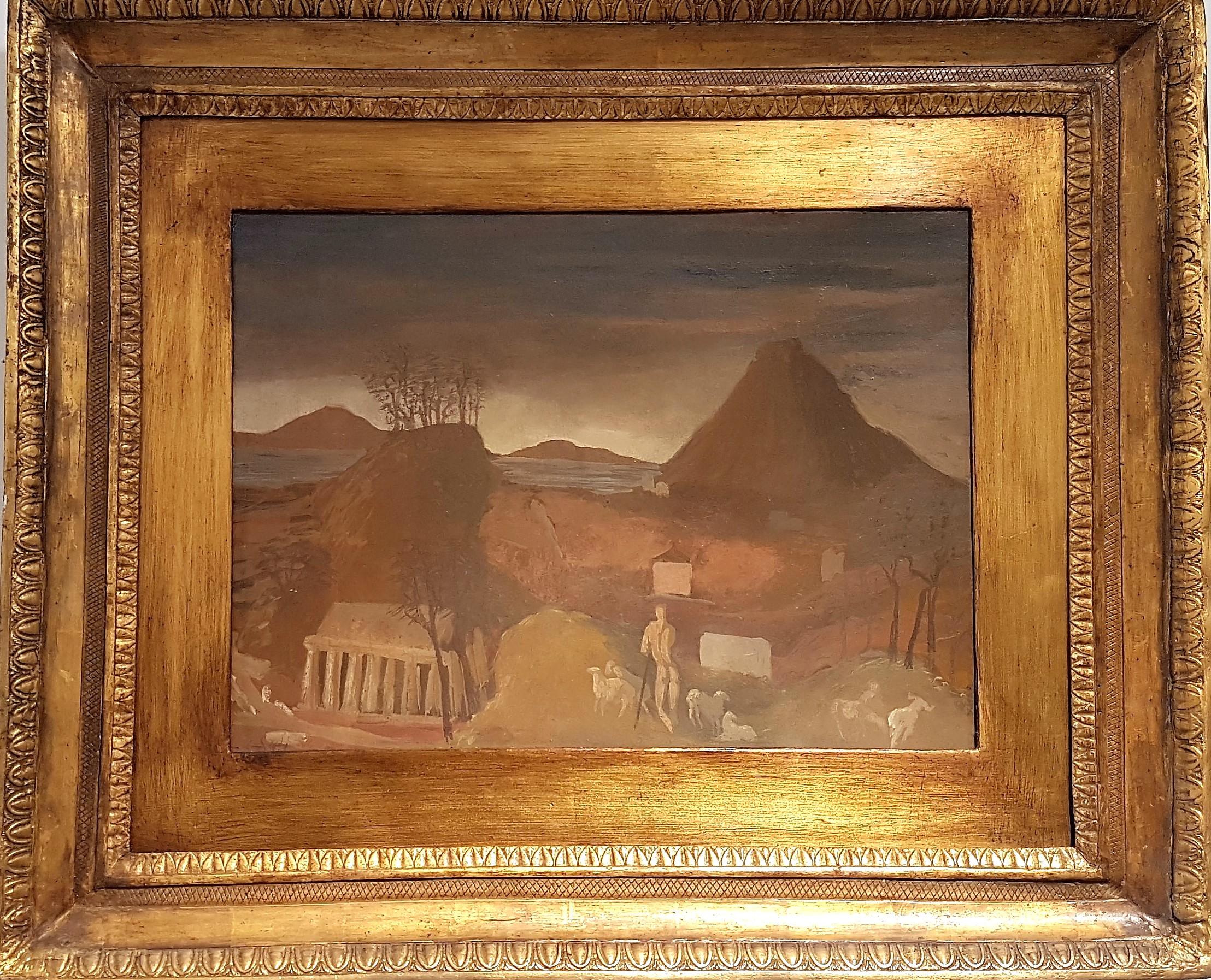 Paisaje - Óleo original sobre cartón de Corrado Cagli - 1932 ca. en venta 1
