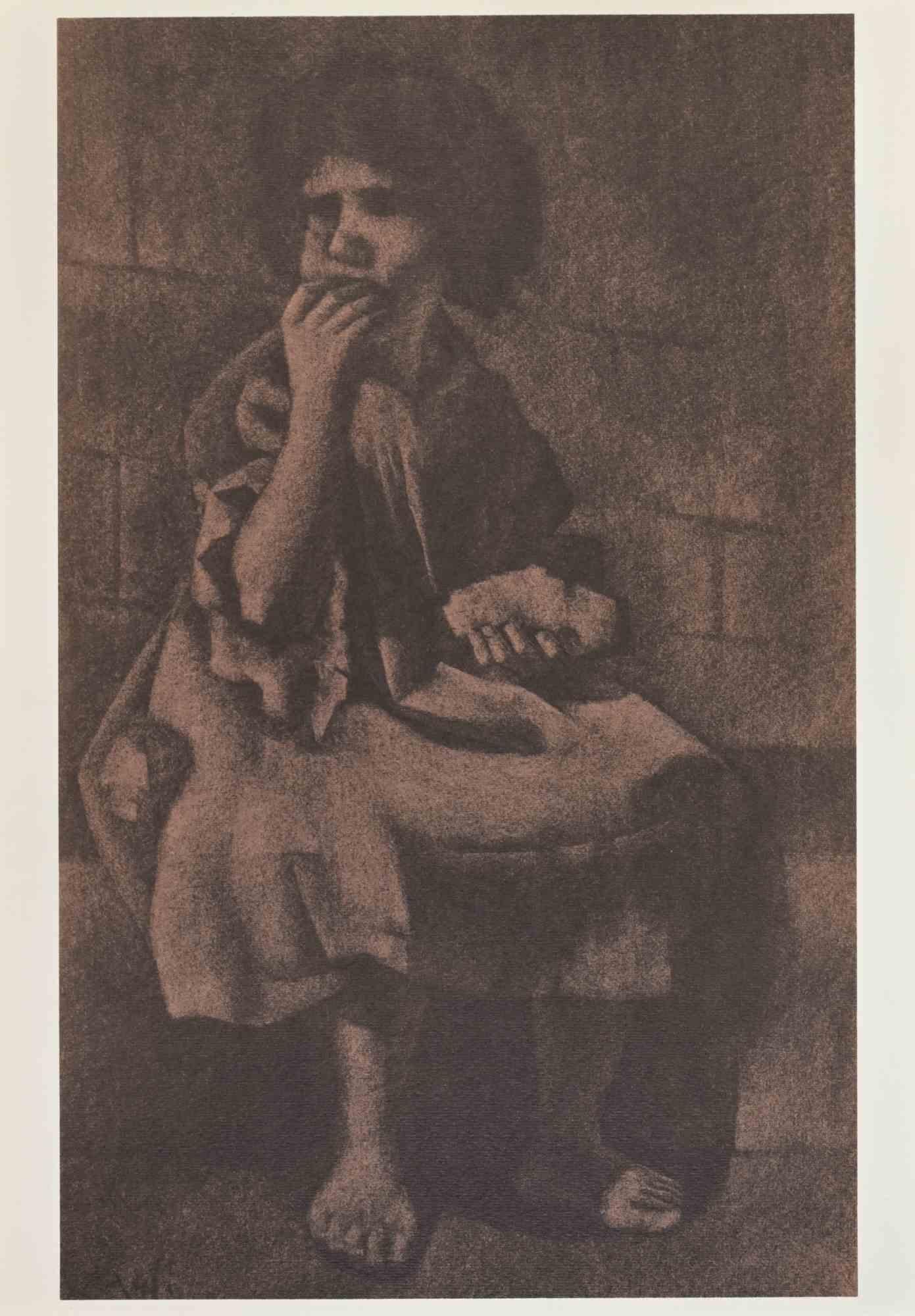 Kind ist ein Kunstwerk, das nach Corrado Cagli in der Mitte des 20. 

Fotoabzug.

Unterschrieben auf der niedrigen Seite.

Guter Zustand.

 

Corrado Cagli (Ancona, 1910 - Rom, 1976) war ein italienischer Künstler.

Illustrator, Zeichner, Grafiker,