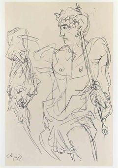 Figures - Photoype after Corrado Cagli - Mid-20th Century