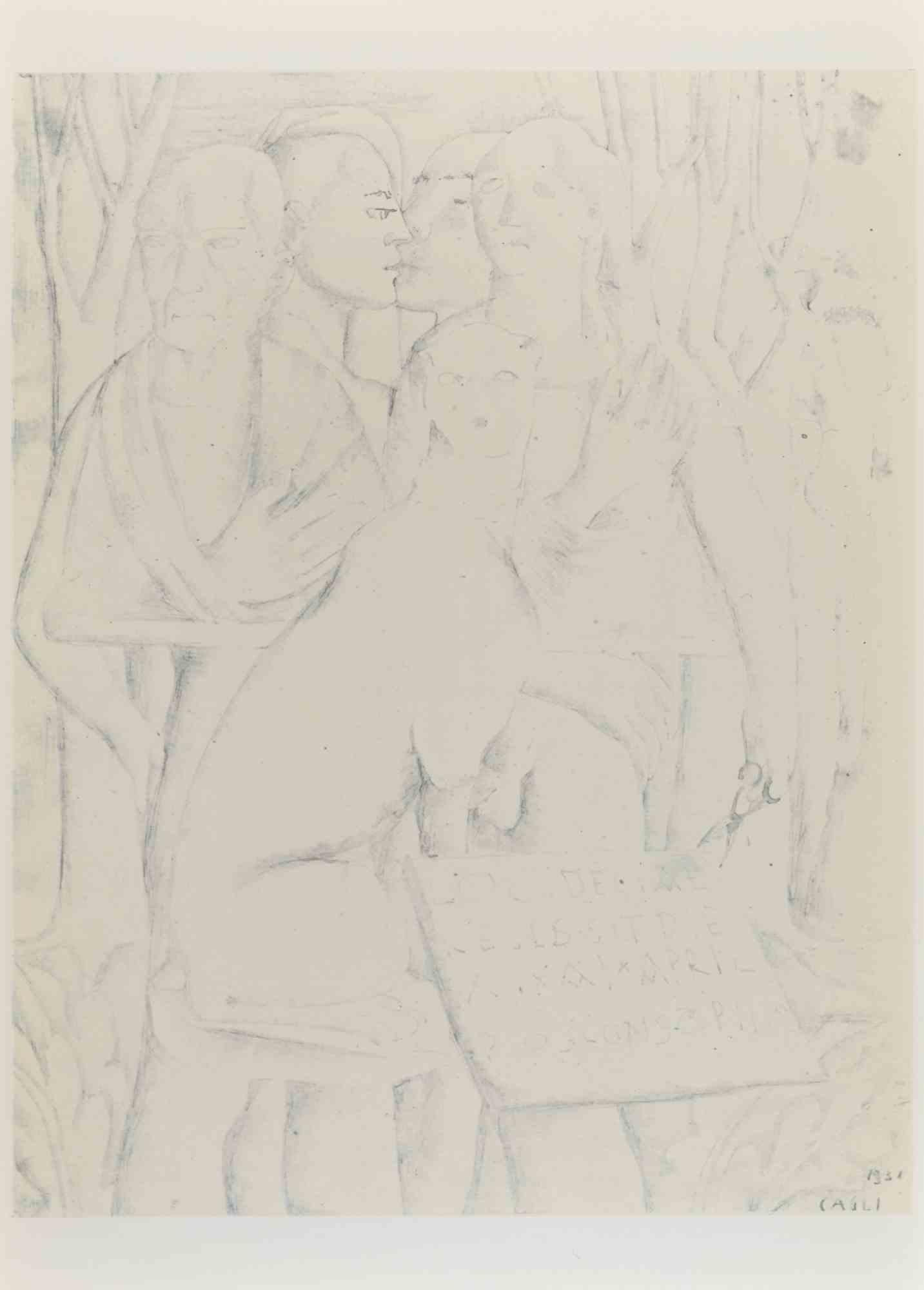 People est une œuvre d'art réalisée par Corrado Cagli en 1931.

Épreuve photographique.

Signé au bas de l'échelle.

Bon état.

 

Corrado Cagli (Ancône, 1910 - Rome, 1976) était un artiste italien.

Illustrateur, dessinateur, graphiste, peintre,