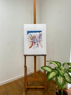 "Chromatic Explosion n. 1" by Corrado Ferrante, original, mixed media on paper
