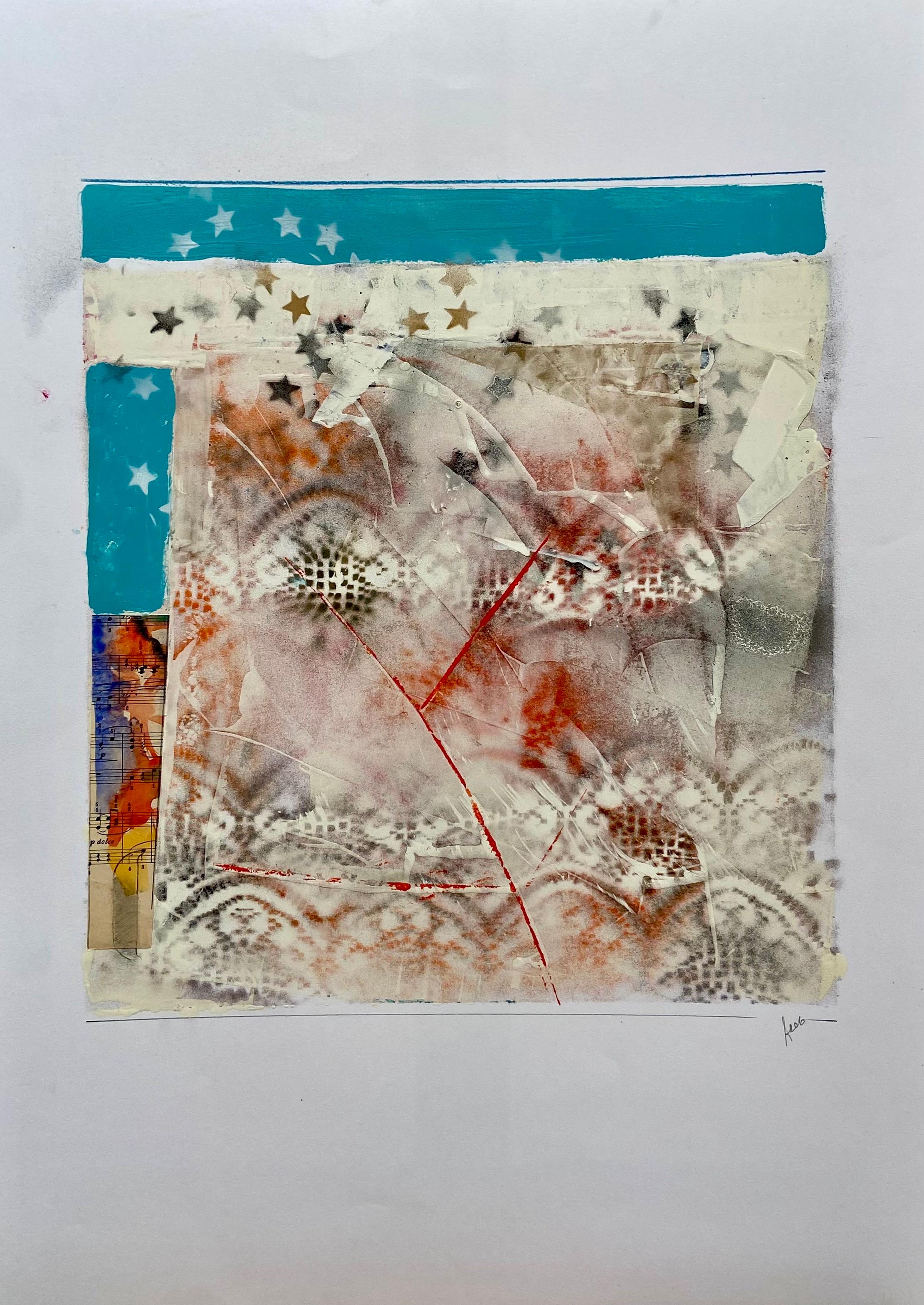 "Esplosione cromatica n. 2" di Corrado Ferrante, originale, tecnica mista su carta