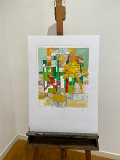 "Chromatic Explosion n. 5" by Corrado Ferrante, original, mixed media on paper