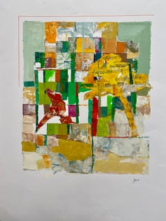 "Chromatic Explosion n. 5" by Corrado Ferrante, original, mixed media on paper