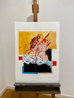 "Esplosione cromatica n. 8" di Corrado Ferrante, originale, tecnica mista su carta