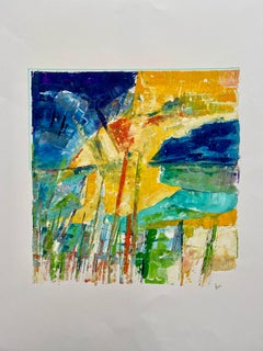 "Chromatic Explosion n. 9" by Corrado Ferrante, original, mixed media on paper