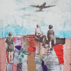 "Expectations" by Corrado Ferrante, oil on wood, 24x24cm