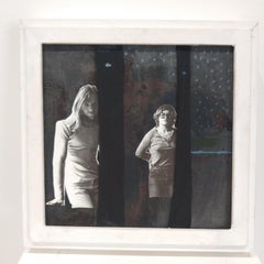 "Nelle pieghe" di Corrado Ferrante, olio su legno, 24x24cm