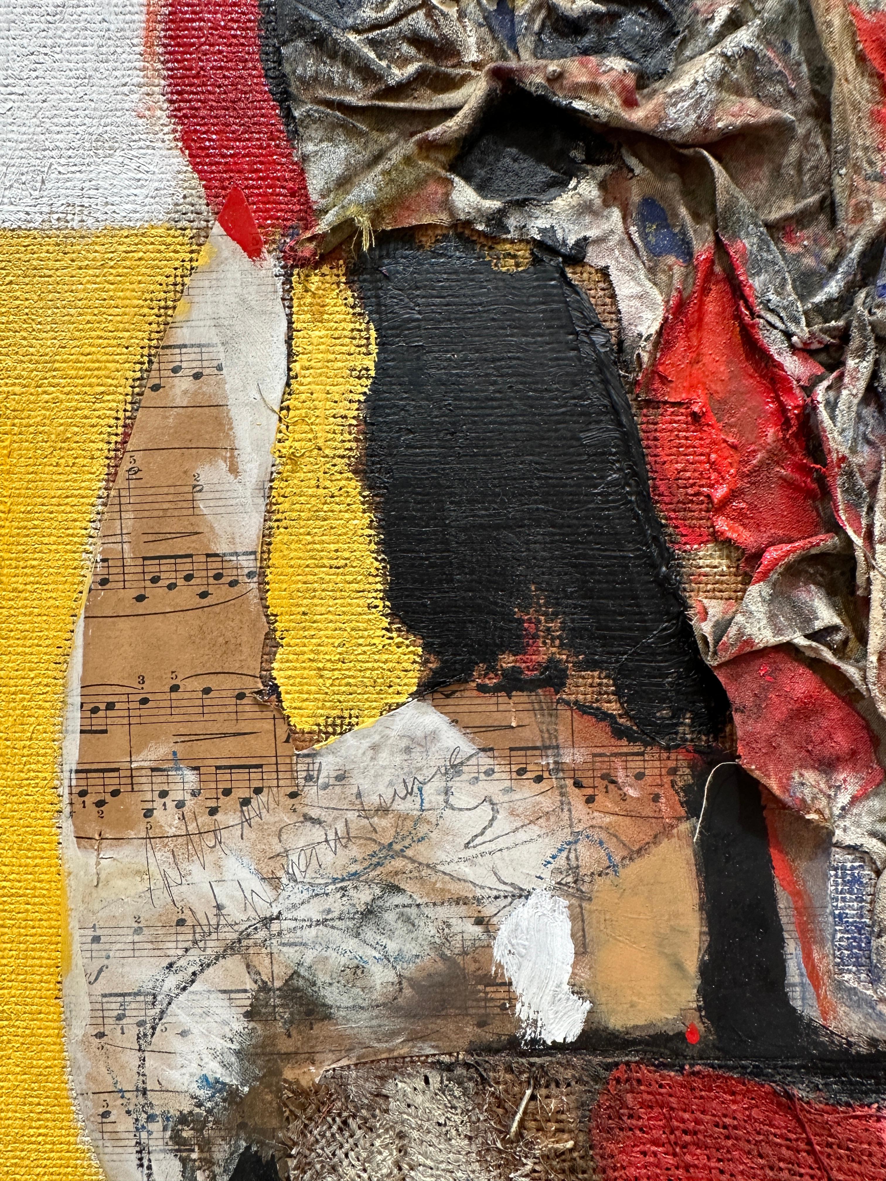 Nella Muleta del Giovane Torero - Marron Abstract Painting par Corrado Ferrante