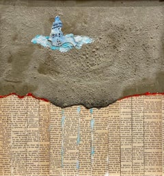 "Un muro di parole, poi? un sogno!", M.t. on wood, 32x30 cm