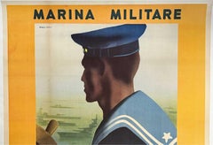 Original Marina Militare Concorso Anno 1961 vintage Italian Naval poster