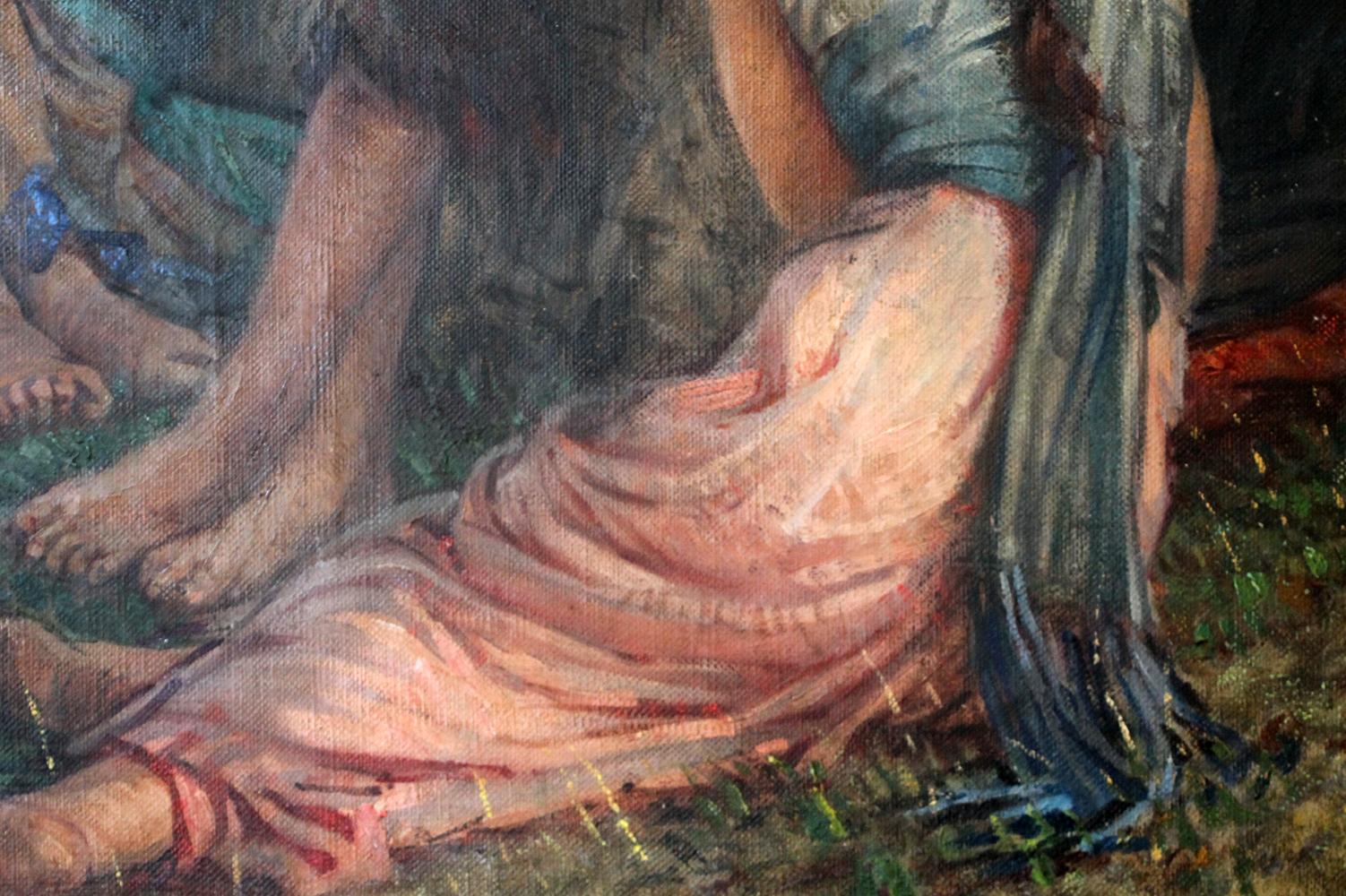 Corrado Mezzana (italian 1890-1958) Large Oil Painting (132x102cm) Signed, 1931 For Sale 9