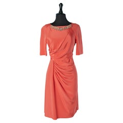 Corral cocktail dress with rhinestone neckline BLUMARINE