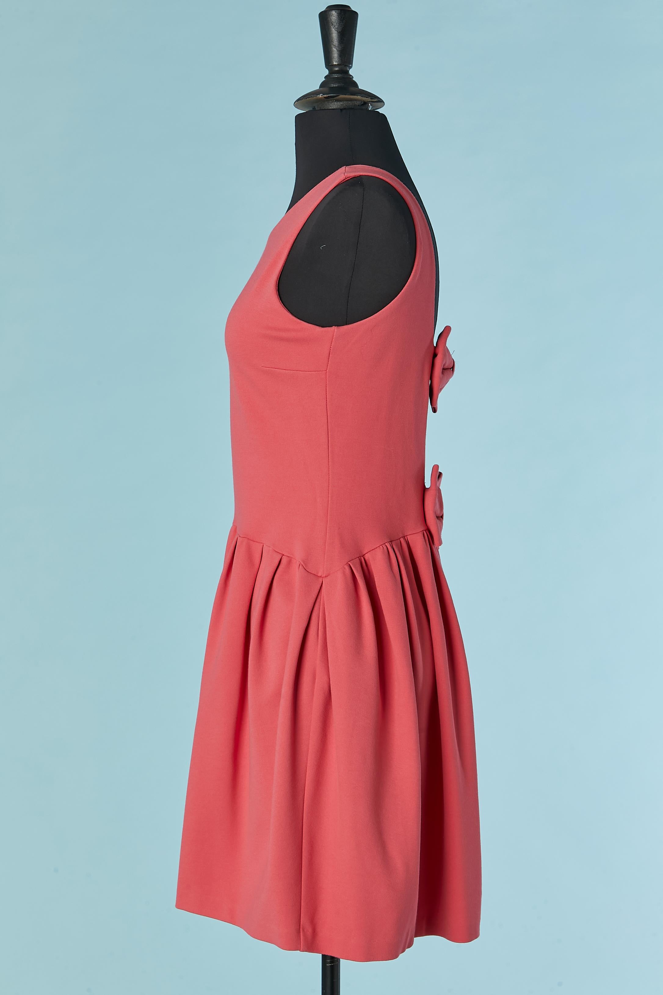 Corral pink jersey cocktail dress REDValentino In Excellent Condition For Sale In Saint-Ouen-Sur-Seine, FR