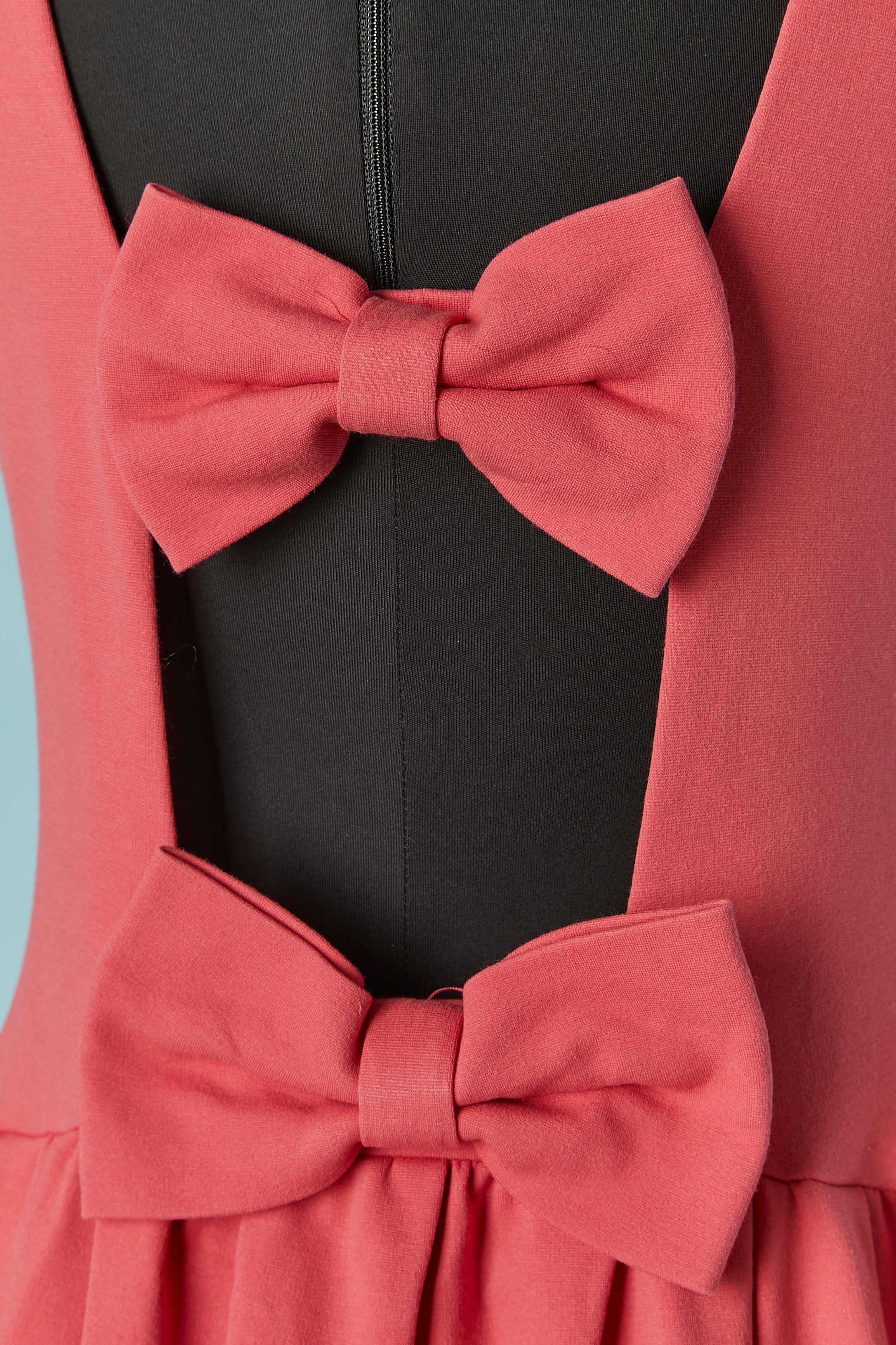 Corral pink jersey cocktail dress REDValentino For Sale 1
