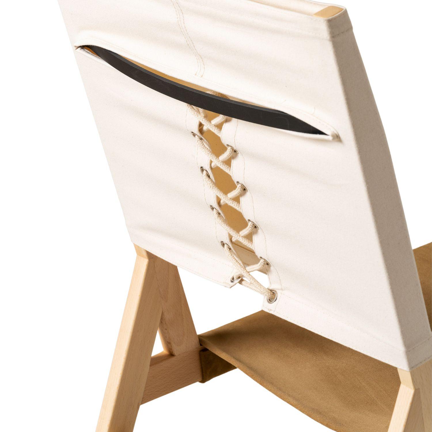 Mid-Century Modern Correa & Milá 'Barceloneta' Outdoor Chair in Leather and Canvas for Santa & Cole For Sale