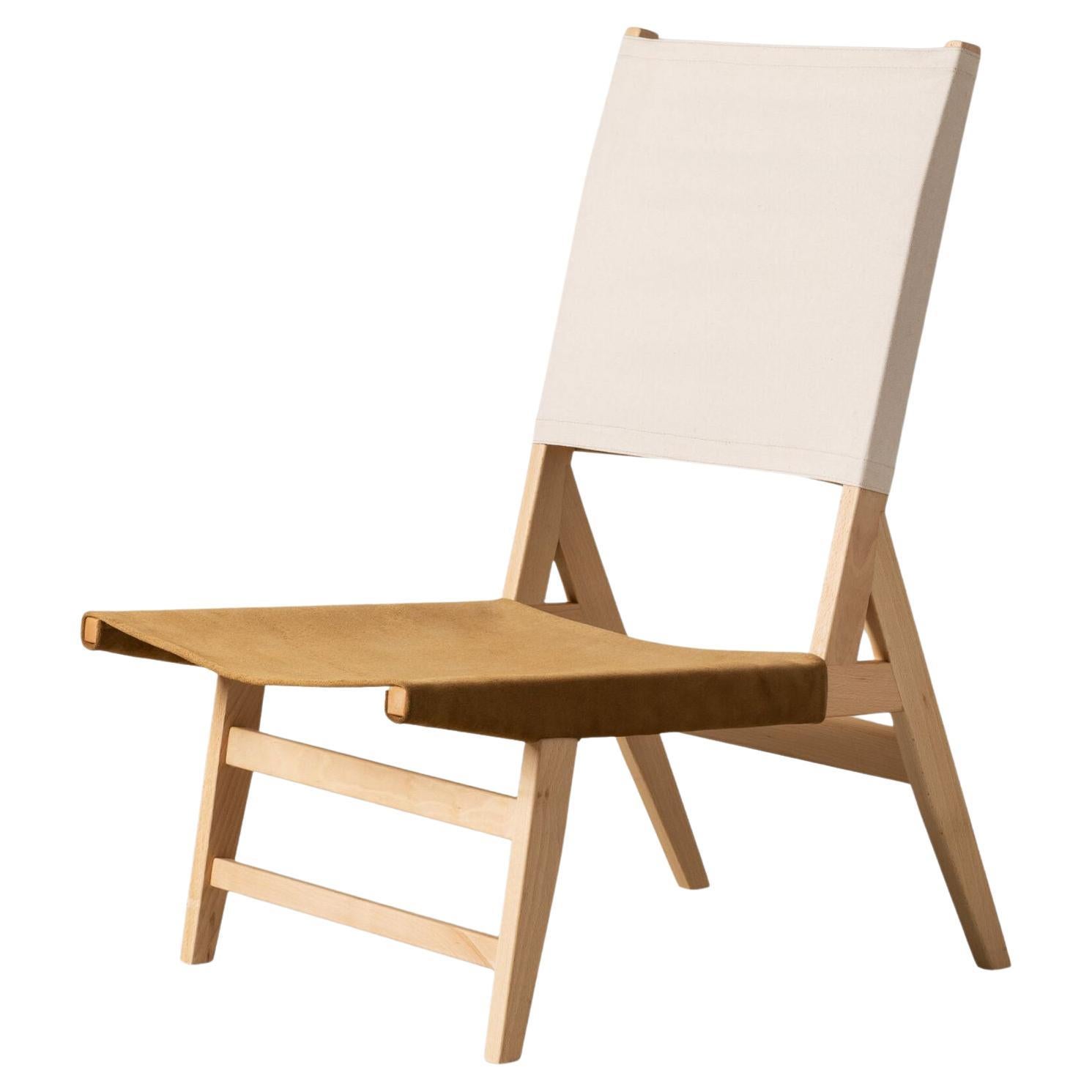 Correa & Milá 'Barceloneta' Outdoor Chair in Leather and Canvas for Santa & Cole For Sale
