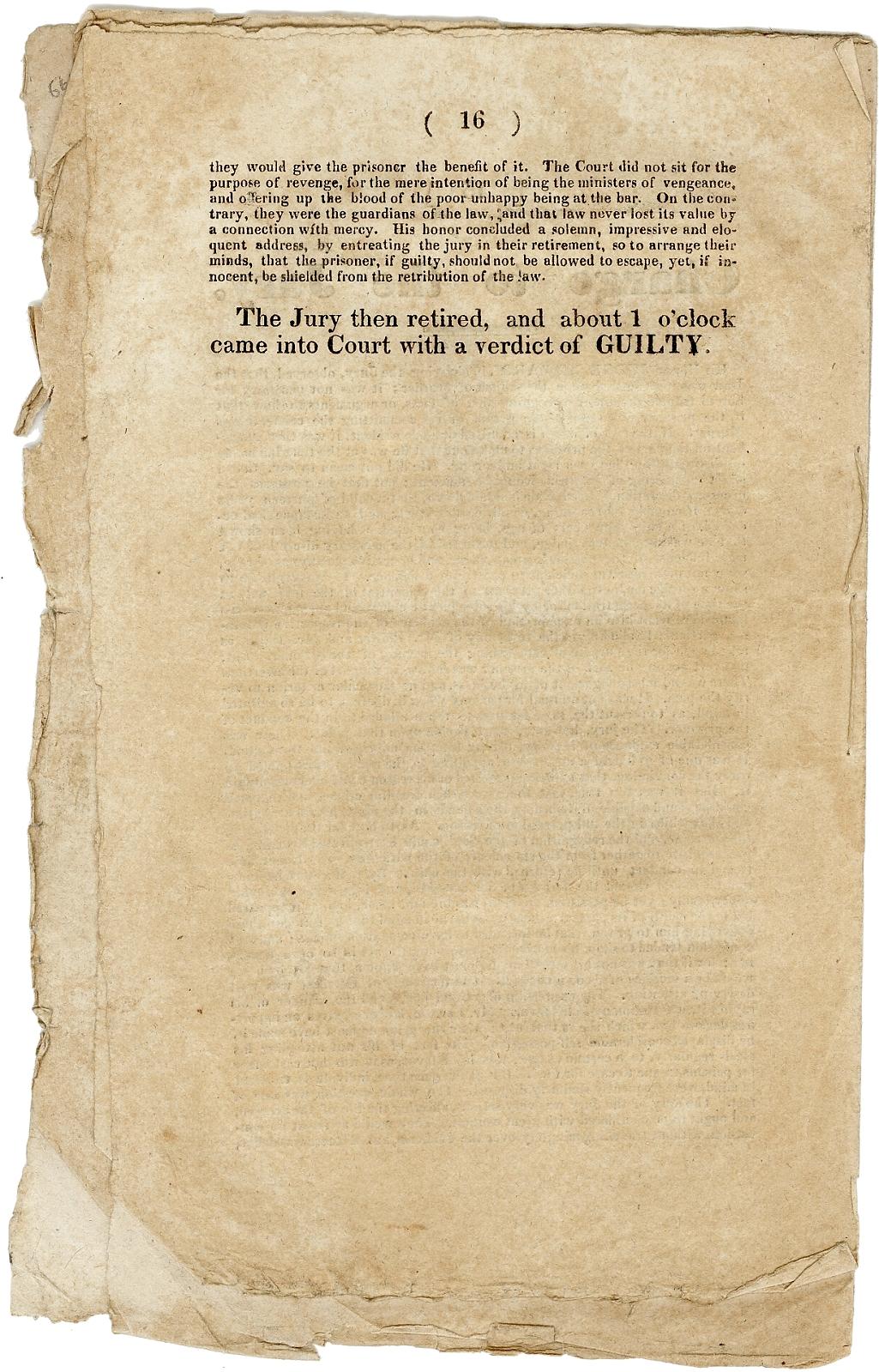Américain Exemplaire exact de l'essai et de la conviction de Richard Johnson - Première édition - 1829 en vente