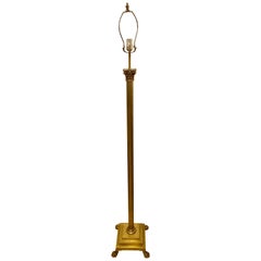 Corinthian Empire Standing Floor or Tall Lamp Bronze Mounted