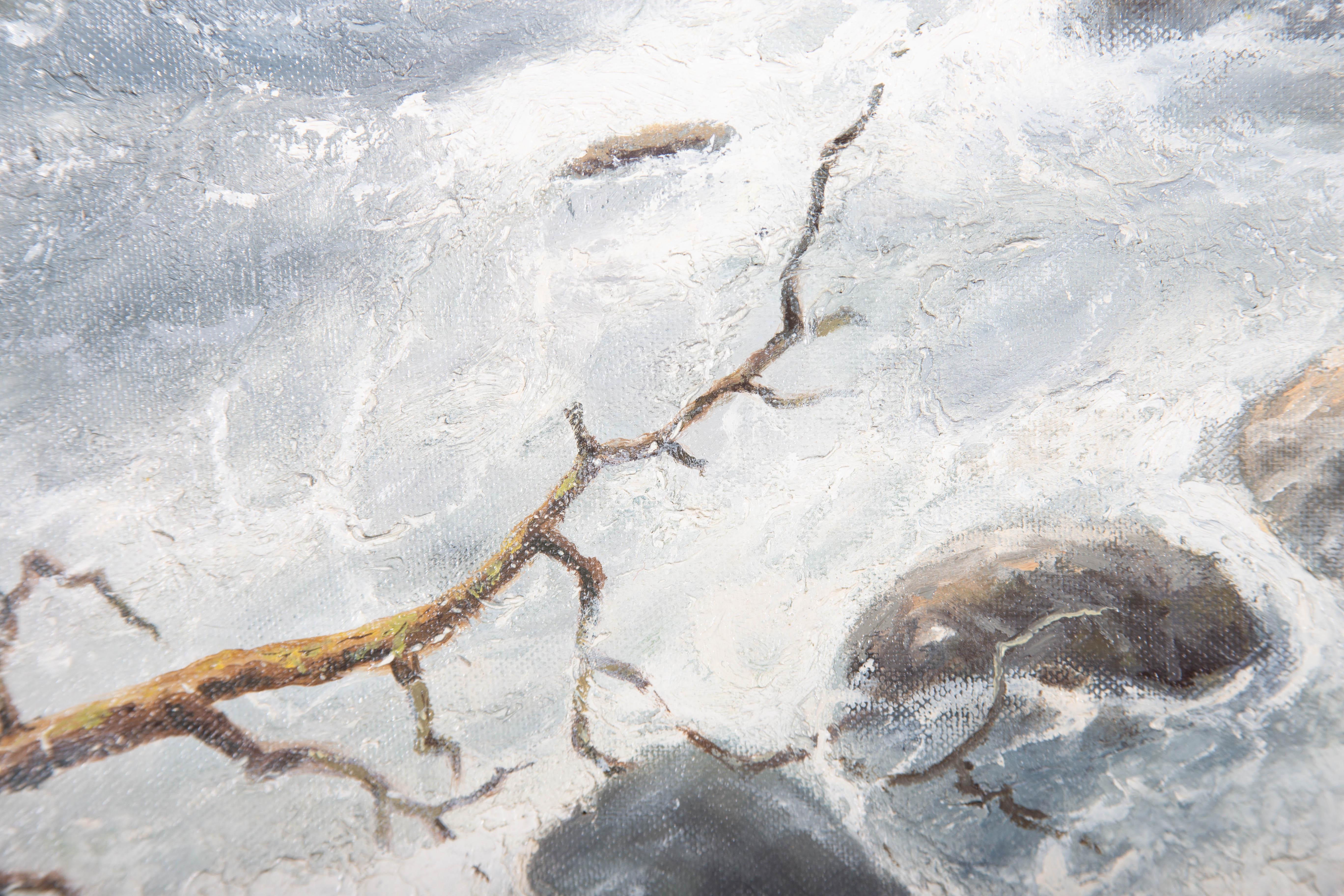 Corrie Luidinga - Olio del XX secolo, Rushing Rapids in vendita 3