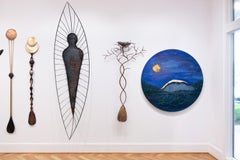 «Ancestral» - escultura de pared, pala, cobre, árbol