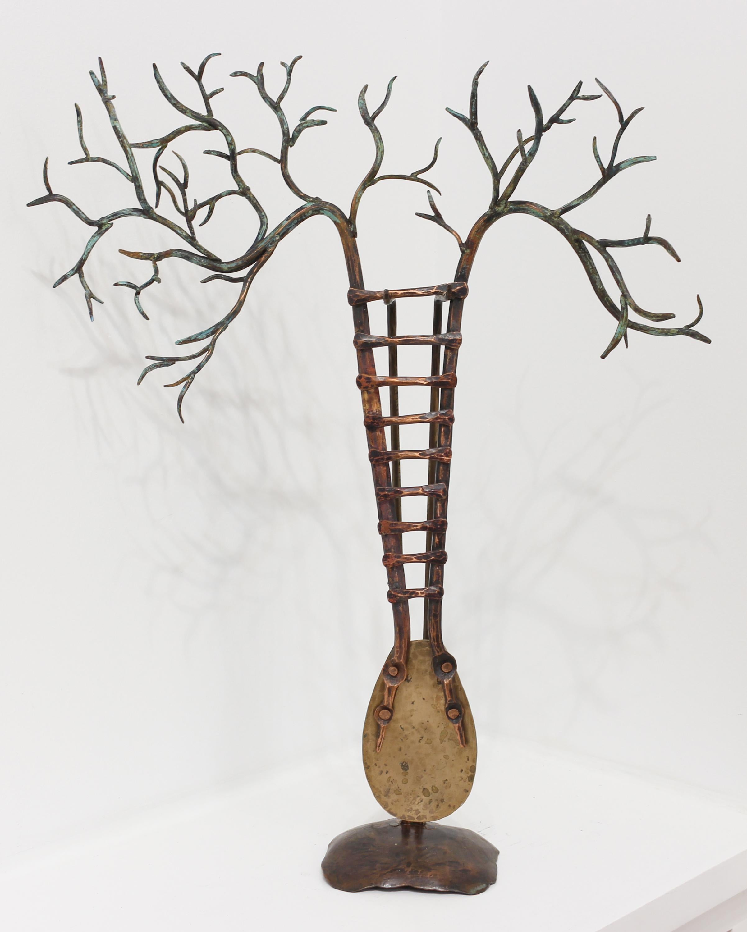 Corrina Sephora Still-Life Sculpture - "AVIRONS, Arbre Échelle" - free-standing sculpture, tree, branches, metal