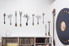 "AVIRONS, Lune dans L'Arbre" - wall sculpture, moon, celestial, space, oar
