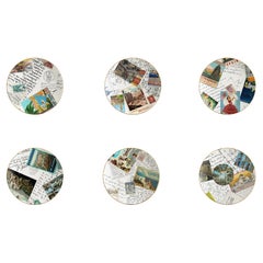 Corrispondenze, Six Contemporary Decorated Porcelain Bread Plates