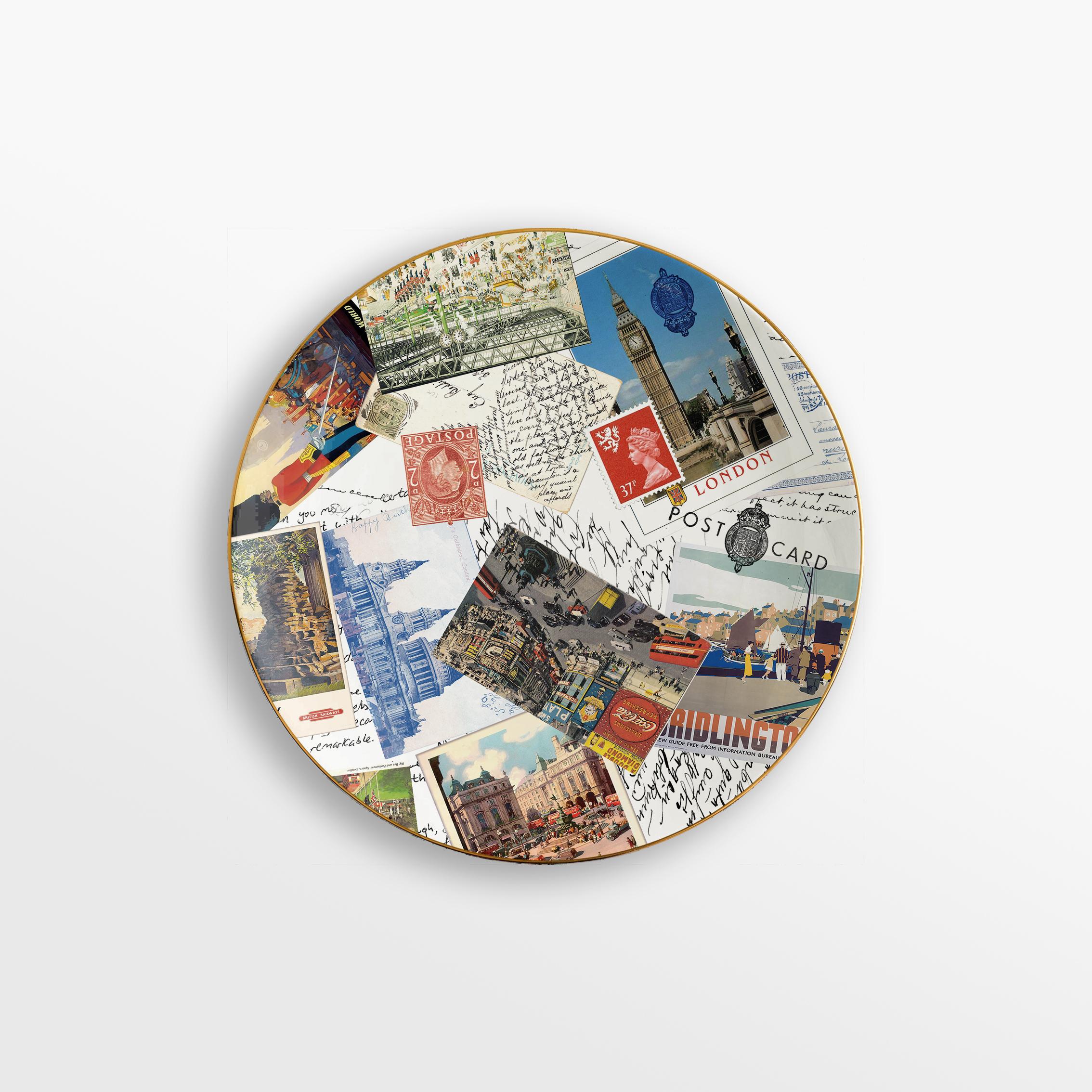 Corrispondenze, Six Contemporary Decorated Porcelain Dessert Plates For Sale 2