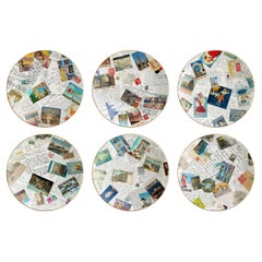 Corrispondenze, Six Contemporary Porcelain Platters with Decorative Design