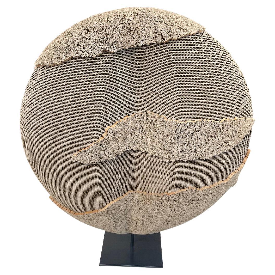 Corrugated Paper Disc Sculpture, France, Contemporary For Sale