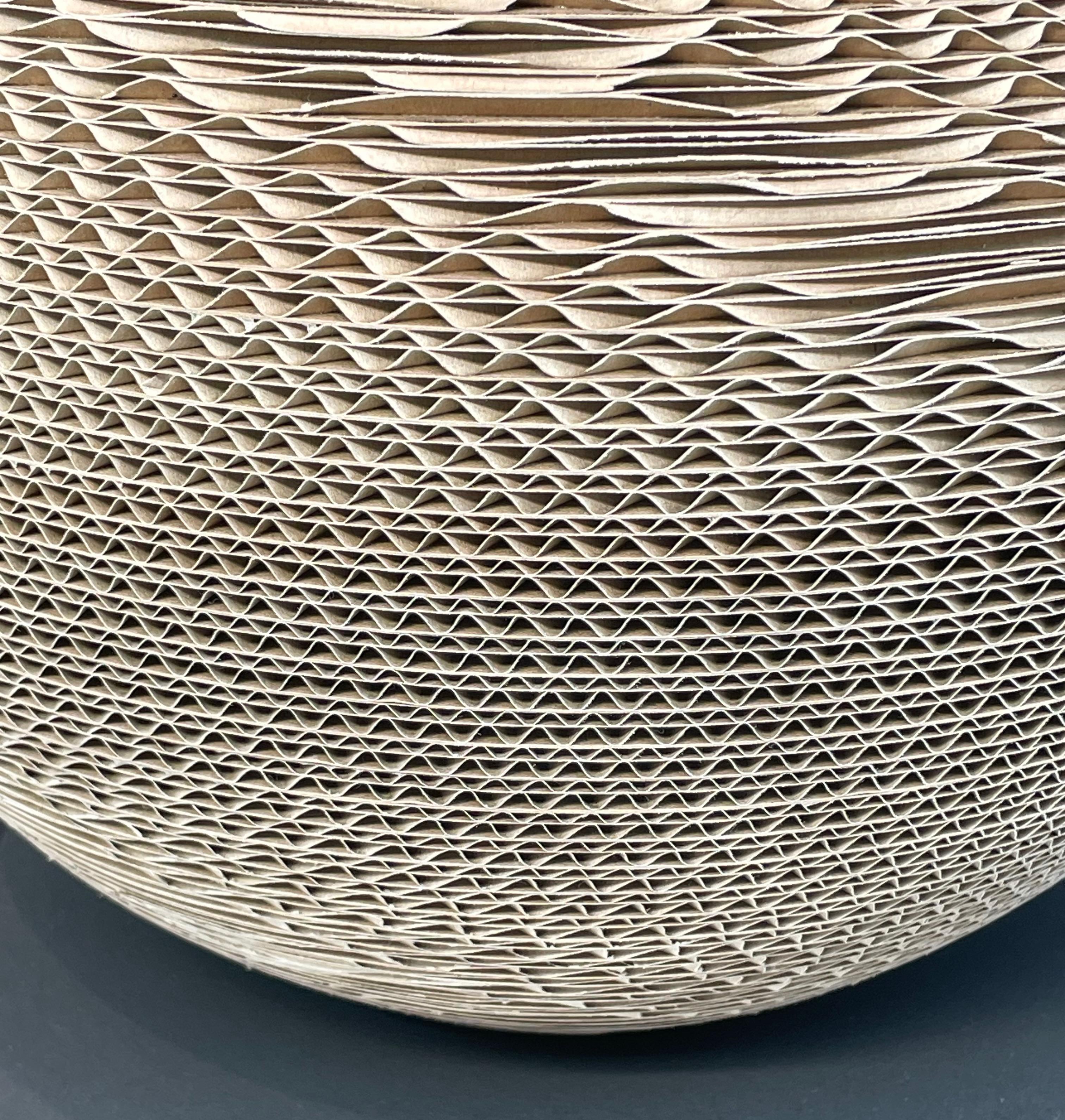 Corrugated Paper Vase Sculpture, France, Contemporary In New Condition In New York, NY