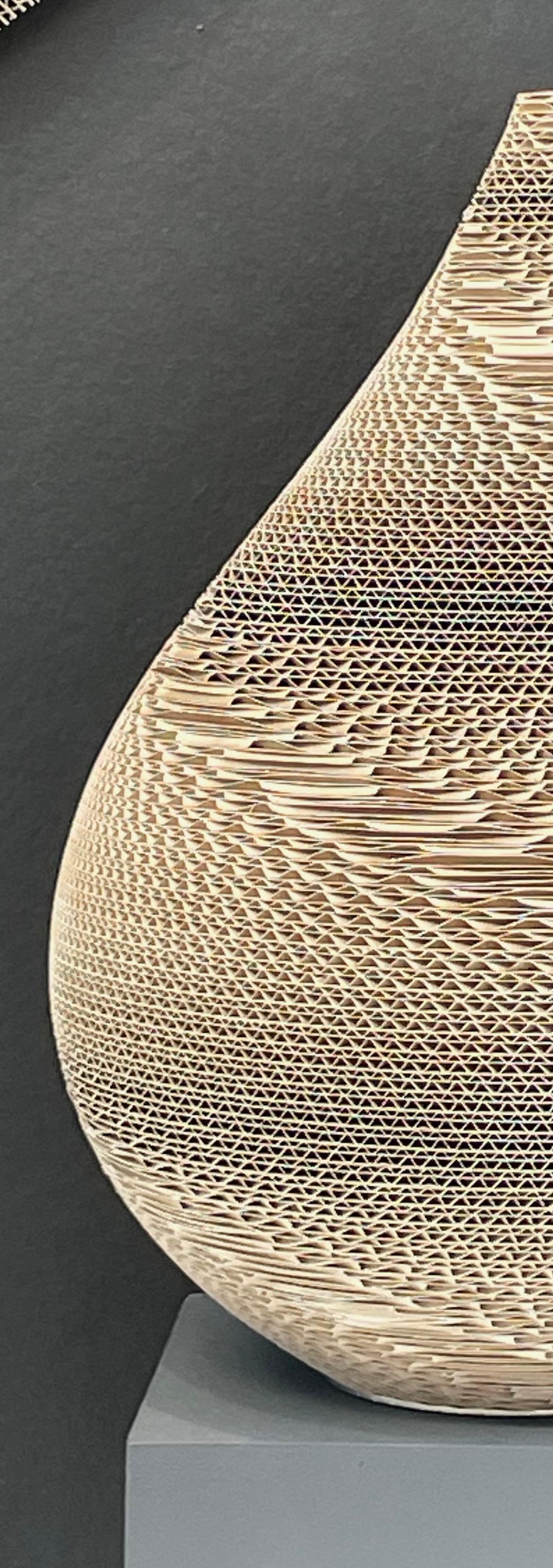 Corrugated Paper Vase Sculpture, France, Contemporary 2