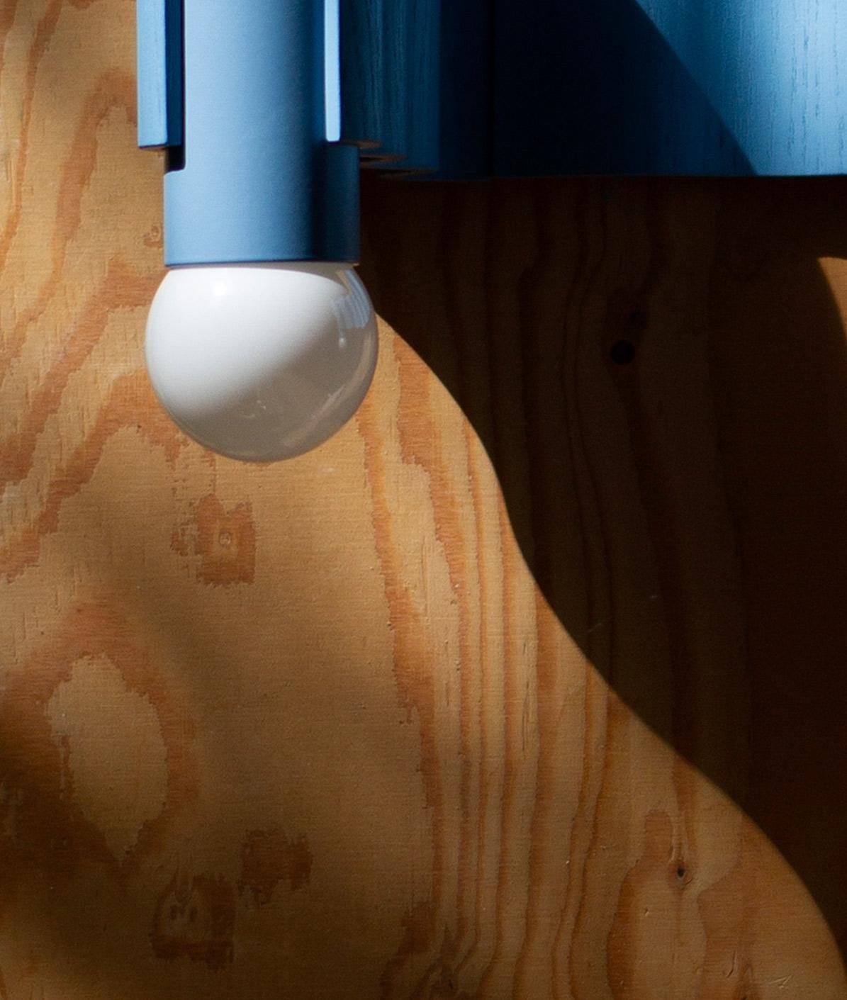 Découpage Corrugation Lights Light Blue Double Sconce by Theodora Alfredsdottir For Sale