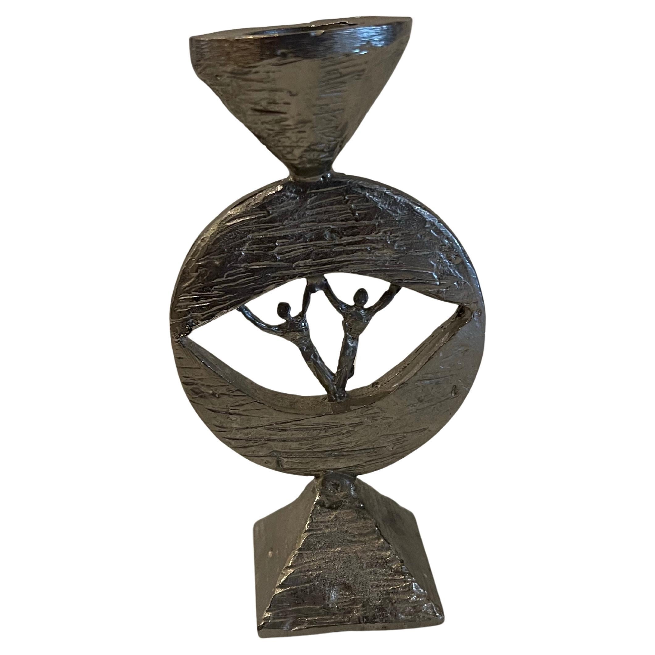 Corry Ammeriaan Brutalist Candlestick for Artihove In Excellent Condition For Sale In San Diego, CA