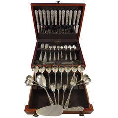 Corsage by Kirk-Stieff Sterling Silver Flatware Set 12 Service 90 Pieces Dinner