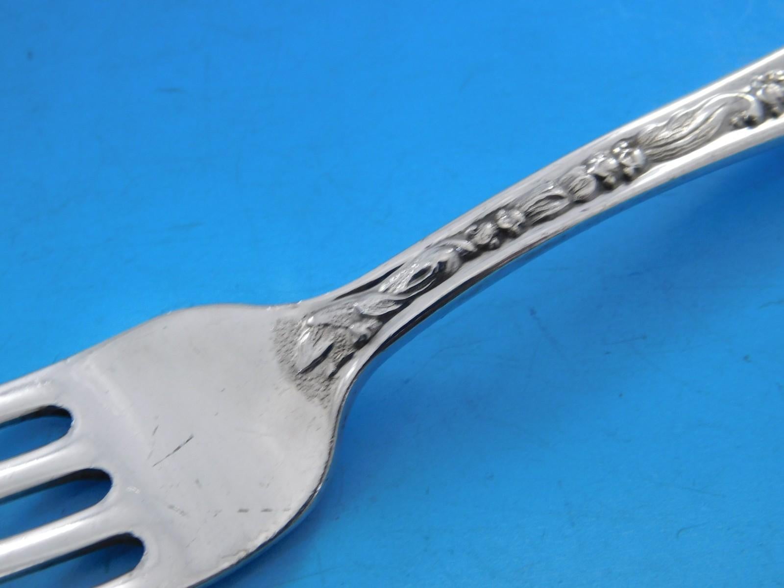 Corsage by Stieff Set de couverts en argent sterling pour 12 Service 89 pièces en vente 1