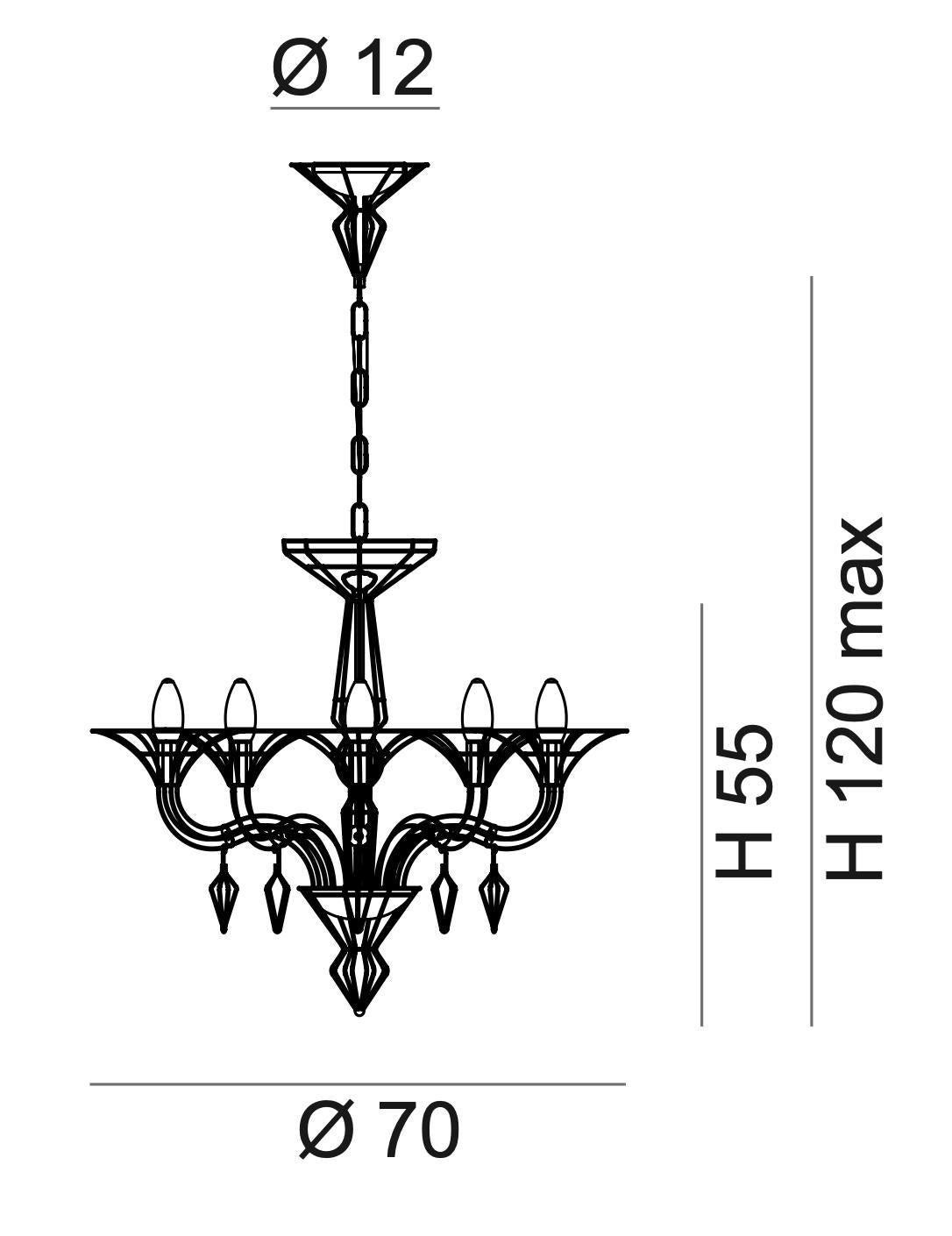 Mid-Century Modern Corset Chandelier by Fabio Ltd For Sale