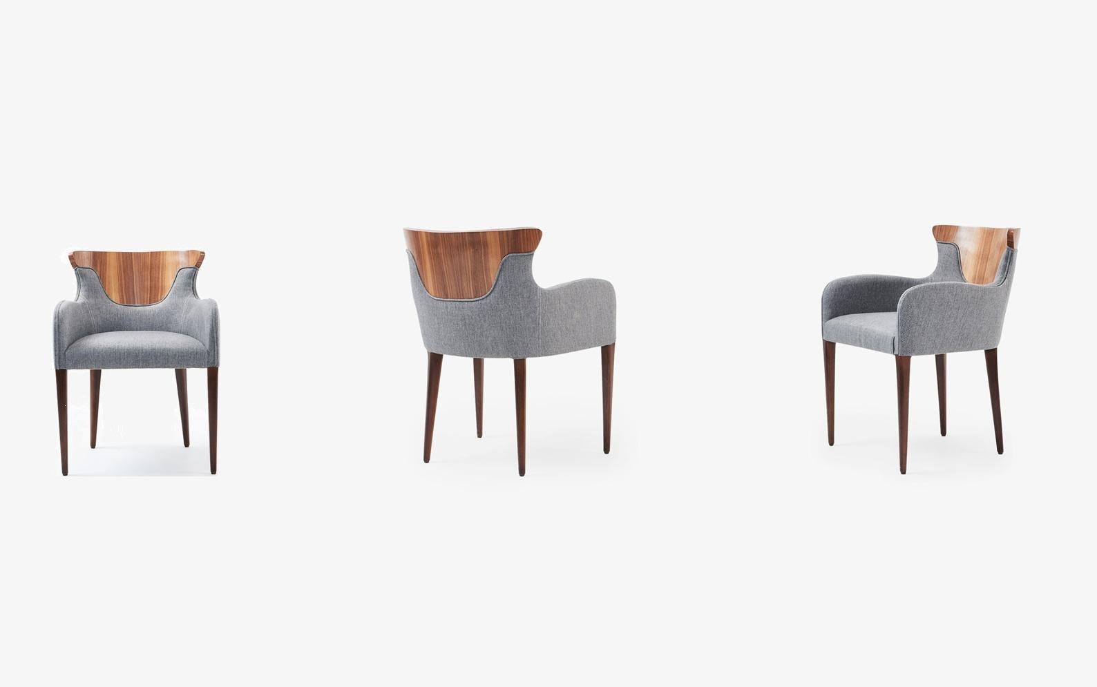 Hand-Crafted Corset Dining Chair, Sculptural Contemporary Leather Chair with a Classic Twist For Sale