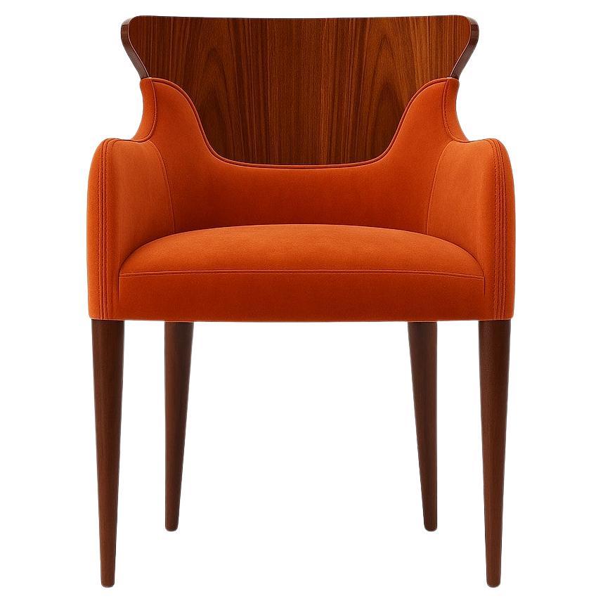 Corset Dining Chair, Sculptural Contemporary Velvet Chair with a Classic Twist For Sale