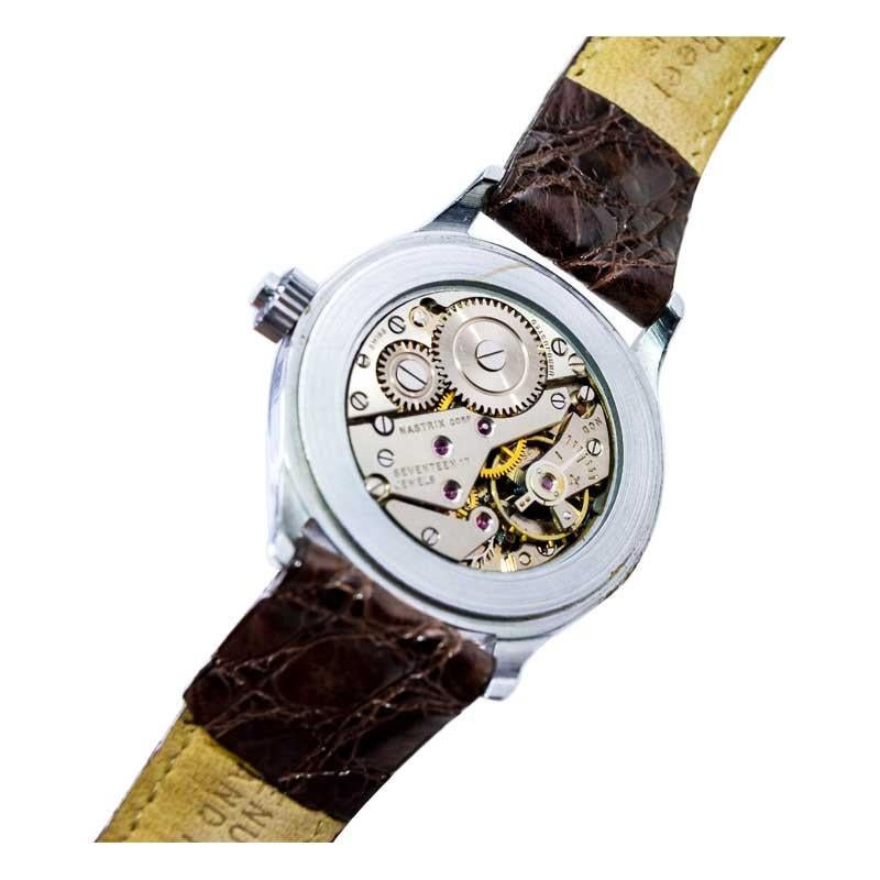 Reloj para invidentes con caja de cromo Cort y esfera de esmalte impecable 4