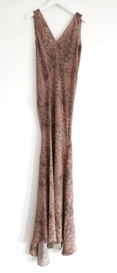 Cortana Felino Animal Print Silk Maxi Dress