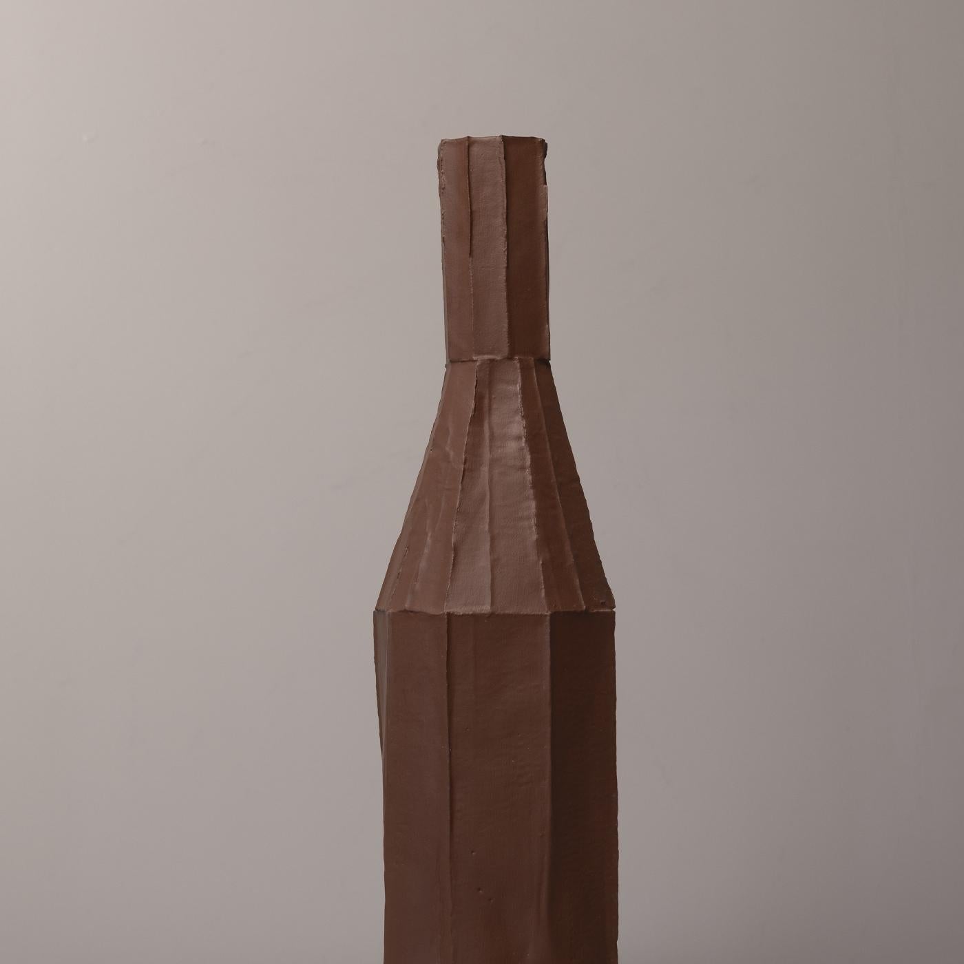 Italian Corteccia C15/Cacao Decorative Bottle For Sale