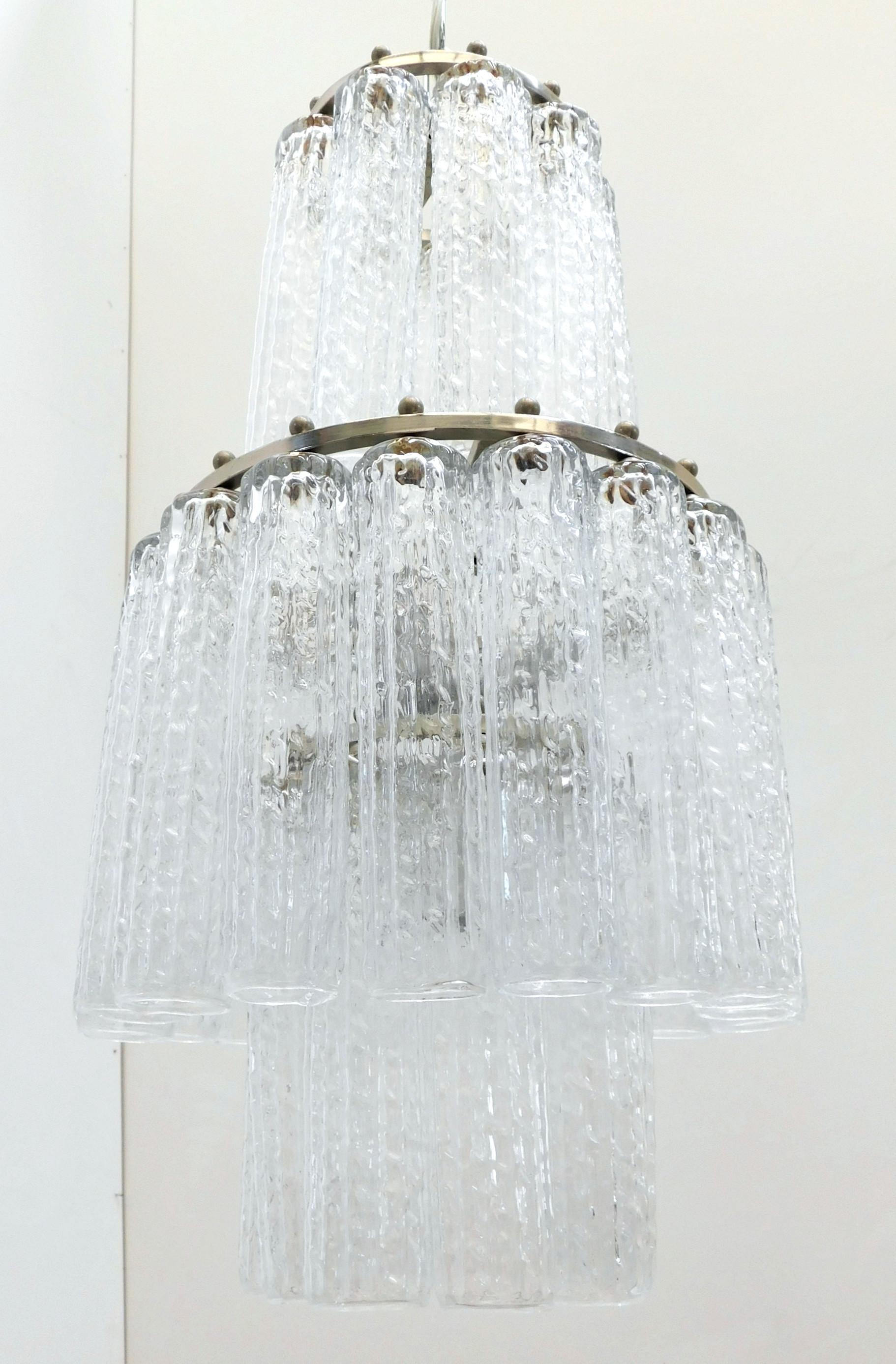 Italian Corteccia Chandelier For Sale