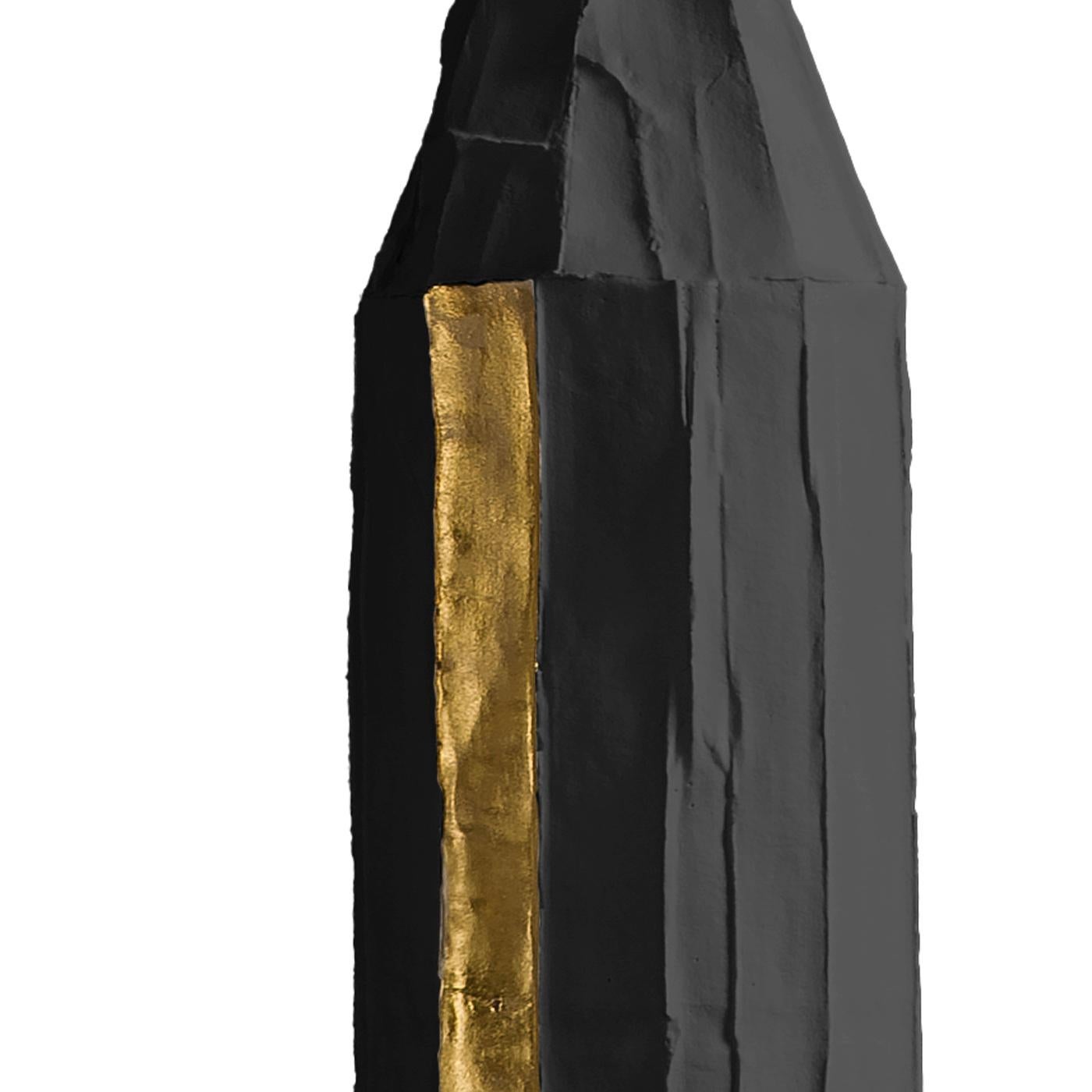 Corteccia E18/Nero mit Goldeinsatz Dekorative Flasche im Zustand „Neu“ im Angebot in Milan, IT